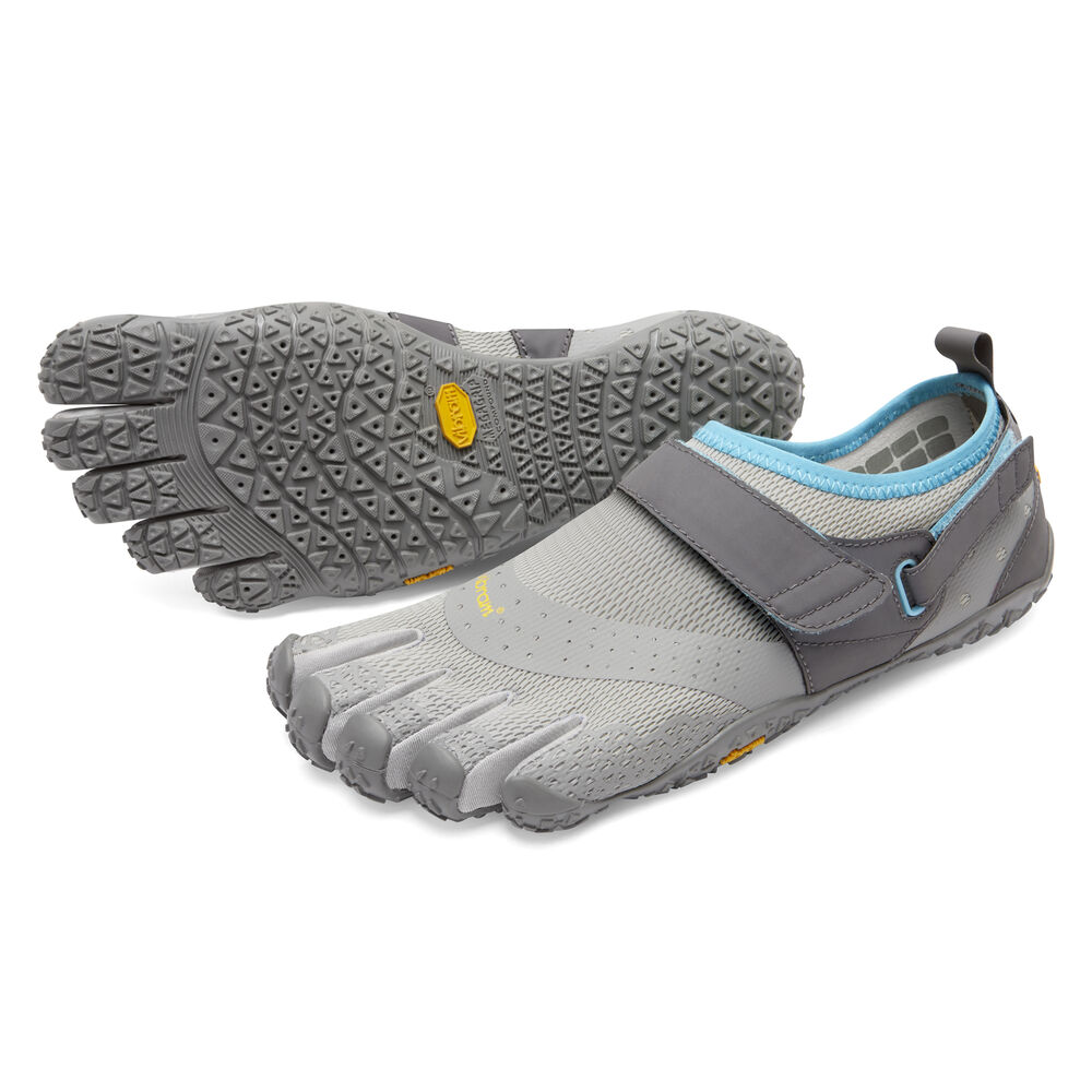 Vibram Fivefingers V-Aqua Bayan Su Ayakkabı Açık Gri/Mavi,FA6829475